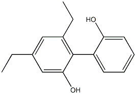 4,6-ジエチル-1,1'-ビフェニル-2,2'-ジオール 化学構造式