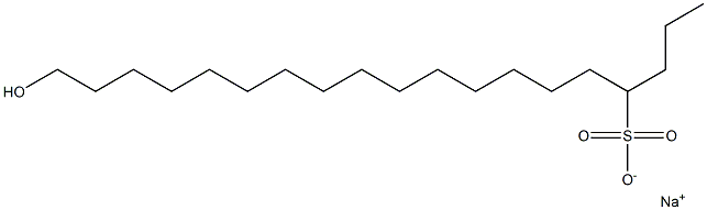 19-Hydroxynonadecane-4-sulfonic acid sodium salt Struktur