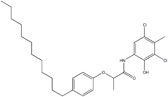 2-[2-(4-Dodecylphenoxy)propanoylamino]-4,6-dichloro-5-methylphenol