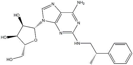 2-[(S)-2-Phenylpropylamino]adenosine,124580-20-7,结构式