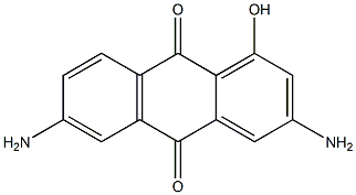 1-ヒドロキシ-3,6-ジアミノアントラキノン 化学構造式