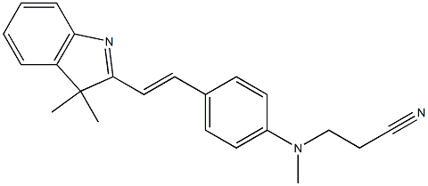 2-[4-[N-Methyl-N-(2-cyanoethyl)amino]styryl]-3,3-dimethyl-3H-indole Struktur