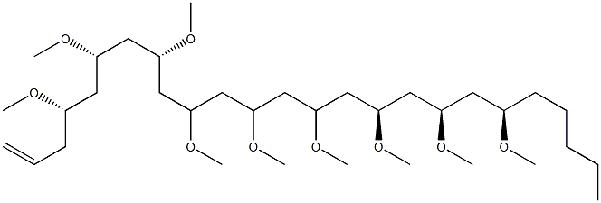 (4S,6S,8S,16R,18R,20R)-4,6,8,10,12,14,16,18,20-Nonamethoxy-1-pentacosene 结构式