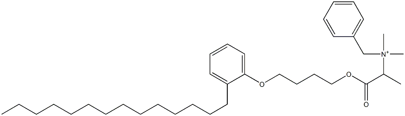 N,N-Dimethyl-N-benzyl-N-[1-[[4-(2-tetradecylphenyloxy)butyl]oxycarbonyl]ethyl]aminium Structure