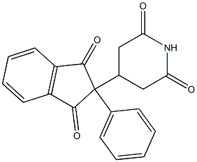 4-(1,3-Dioxo-2-phenylindan-2-yl)-2,6-piperidinedione Struktur
