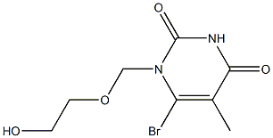 1-(2-Hydroxyethoxymethyl)-6-bromothymine Structure