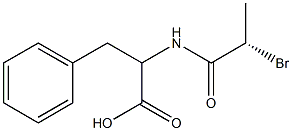 (S)-2-[(2-Bromo-1-oxopropyl)amino]-3-phenylpropanoic acid 结构式