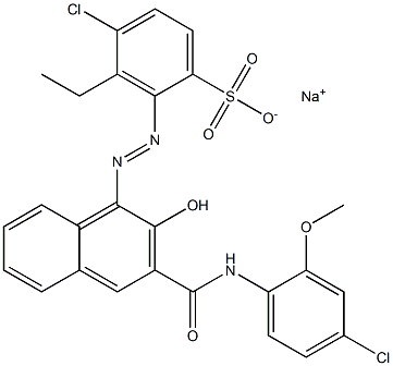 4-Chloro-3-ethyl-2-[[3-[[(4-chloro-2-methoxyphenyl)amino]carbonyl]-2-hydroxy-1-naphtyl]azo]benzenesulfonic acid sodium salt