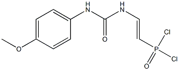 [2-[3-(4-Methoxyphenyl)ureido]vinyl]dichlorophosphine oxide,,结构式