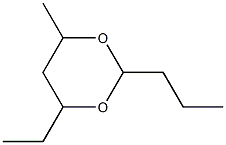4-エチル-6-メチル-2-プロピル-1,3-ジオキサン 化学構造式