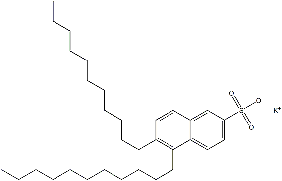 5,6-Diundecyl-2-naphthalenesulfonic acid potassium salt Structure