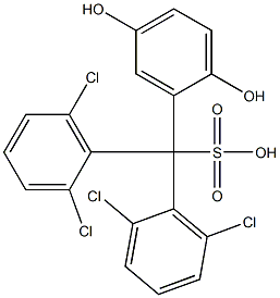Bis(2,6-dichlorophenyl)(2,5-dihydroxyphenyl)methanesulfonic acid,,结构式