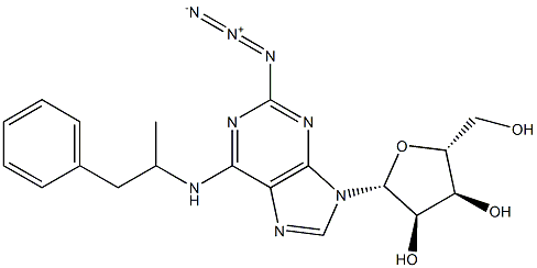 2-Azido-N-(2-phenyl-1-methylethyl)adenosine 结构式
