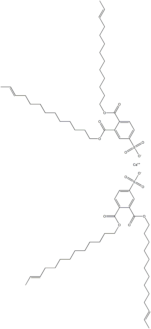 Bis[3,4-di(11-tridecenyloxycarbonyl)benzenesulfonic acid]calcium salt,,结构式