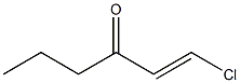 (E)-1-クロロ-1-ヘキセン-3-オン 化学構造式