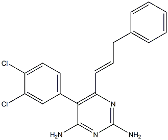 5-(3,4-Dichlorophenyl)-6-(3-phenyl-1-propenyl)pyrimidine-2,4-diamine|