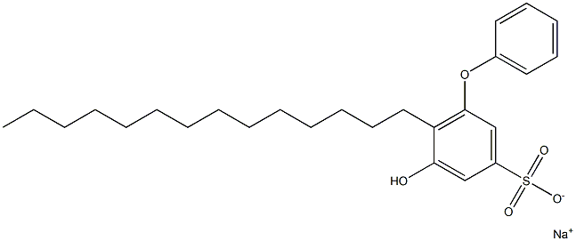 5-ヒドロキシ-6-テトラデシル[オキシビスベンゼン]-3-スルホン酸ナトリウム 化学構造式