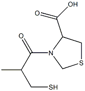 3-(3-Mercapto-2-methyl-1-oxopropyl)-4-thiazolidinecarboxylic acid Struktur