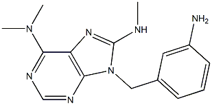 6-Dimethylamino-8-methylamino-9-(3-aminobenzyl)-9H-purine Structure