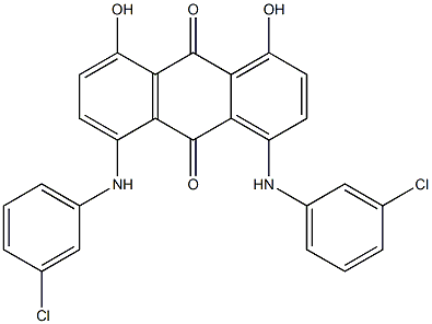 4,5-Bis(m-chloroanilino)-1,8-dihydroxyanthraquinone,,结构式