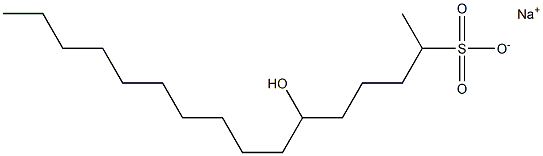 6-ヒドロキシヘキサデカン-2-スルホン酸ナトリウム 化学構造式