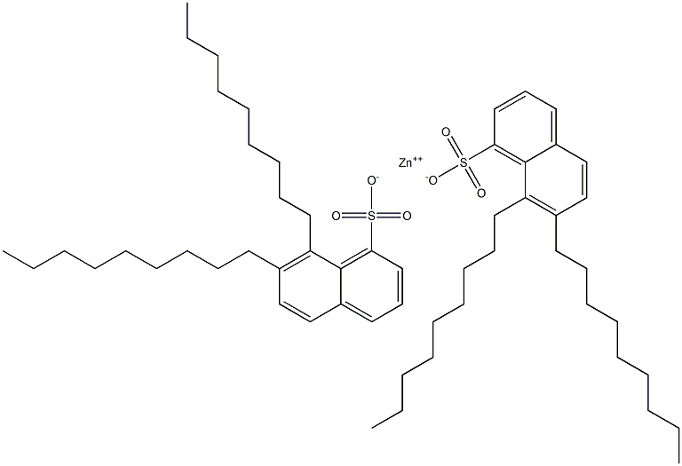 Bis(7,8-dinonyl-1-naphthalenesulfonic acid)zinc salt,,结构式