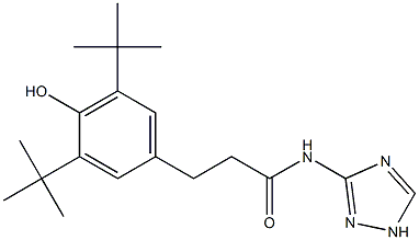 3-[N-[3-(3,5-Di-tert-butyl-4-hydroxyphenyl)propionyl]amino]-1H-1,2,4-triazole 结构式