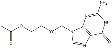 2-Amino-1,9-dihydro-9-[2-(acetyloxy)ethoxymethyl]-6H-purine-6-one Structure