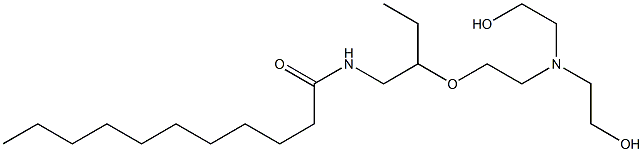 N-[2-[2-[Bis(2-hydroxyethyl)amino]ethoxy]butyl]undecanamide Structure