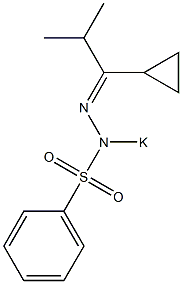 1-Cyclopropyl-2-methyl-1-propanone phenylsulfonyl-N-potassio hydrazone Structure