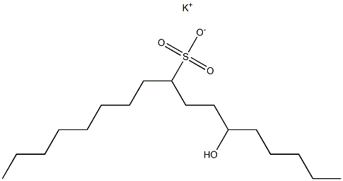 6-ヒドロキシヘプタデカン-9-スルホン酸カリウム 化学構造式