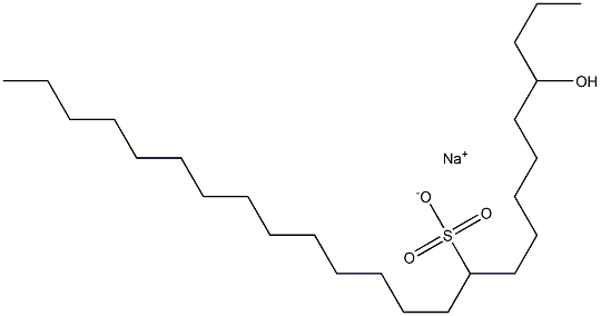 4-ヒドロキシテトラコサン-10-スルホン酸ナトリウム 化学構造式