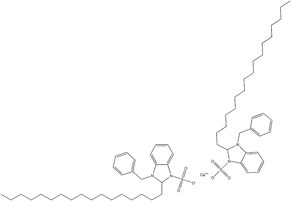 Bis(1-benzyl-2,3-dihydro-2-heptadecyl-1H-benzimidazole-3-sulfonic acid)calcium salt Structure