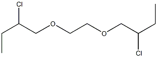 1,1'-[1,2-エタンジイルビス(オキシ)]ビス(2-クロロブタン) 化学構造式