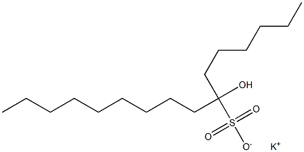 7-ヒドロキシヘキサデカン-7-スルホン酸カリウム 化学構造式