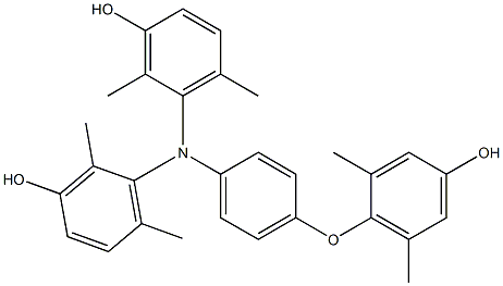 N,N-Bis(3-hydroxy-2,6-dimethylphenyl)-4-(4-hydroxy-2,6-dimethylphenoxy)benzenamine Structure