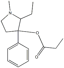 2-Ethyl-1-methyl-3-phenylpyrrolidin-3-ol propionate Struktur