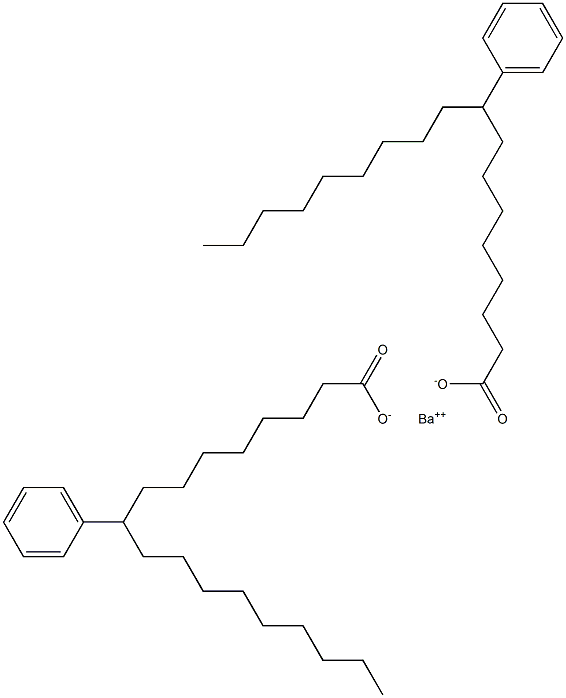 Bis(9-phenylstearic acid)barium salt Structure