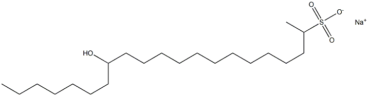 14-ヒドロキシヘニコサン-2-スルホン酸ナトリウム 化学構造式