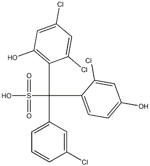  (3-Chlorophenyl)(2-chloro-4-hydroxyphenyl)(2,4-dichloro-6-hydroxyphenyl)methanesulfonic acid