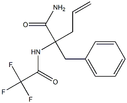 N-(1-Carbamoyl-1-benzyl-3-butenyl)trifluoroacetamide Struktur