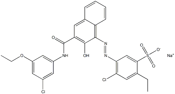 4-Chloro-2-ethyl-5-[[3-[[(3-chloro-5-ethoxyphenyl)amino]carbonyl]-2-hydroxy-1-naphtyl]azo]benzenesulfonic acid sodium salt