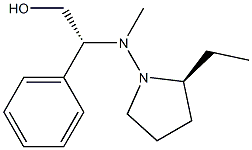 (2S)-2-Ethyl-1-[N-methyl-N-[(1R)-2-hydroxy-1-phenylethyl]amino]pyrrolidine Struktur