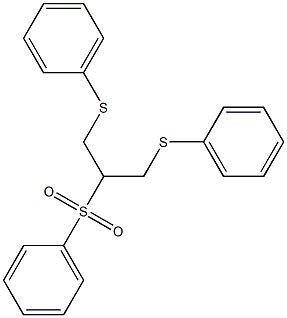 2-(Phenylsulfonyl)-1,3-bis(phenylthio)propane,,结构式