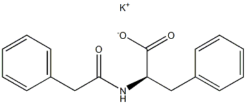 N-(フェニルアセチル)-D-フェニルアラニンカリウム 化学構造式