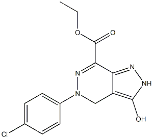 [4,5-Dihydro-3-hydroxy-5-(4-chlorophenyl)-2H-pyrazolo[3,4-d]pyridazine]-7-carboxylic acid ethyl ester,,结构式