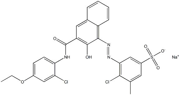  4-Chloro-3-methyl-5-[[3-[[(2-chloro-4-ethoxyphenyl)amino]carbonyl]-2-hydroxy-1-naphtyl]azo]benzenesulfonic acid sodium salt