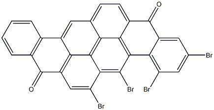 2,4,5,6-テトラブロモ-8,16-ピラントレンジオン 化学構造式