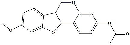 6a,11a-Dihydro-9-methoxy-6H-benzofuro[3,2-c][1]benzopyran-3-ol acetate Structure