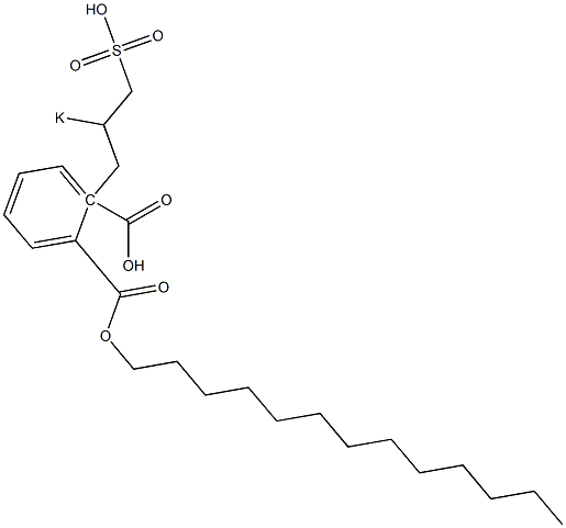 Phthalic acid 1-tridecyl 2-(2-potassiosulfopropyl) ester Structure